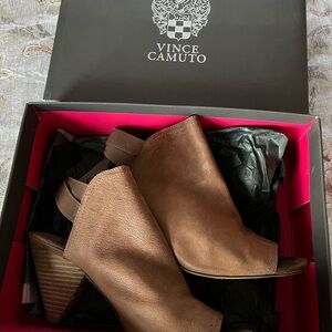 Vince Camuto Brown Mules with Suede Finish